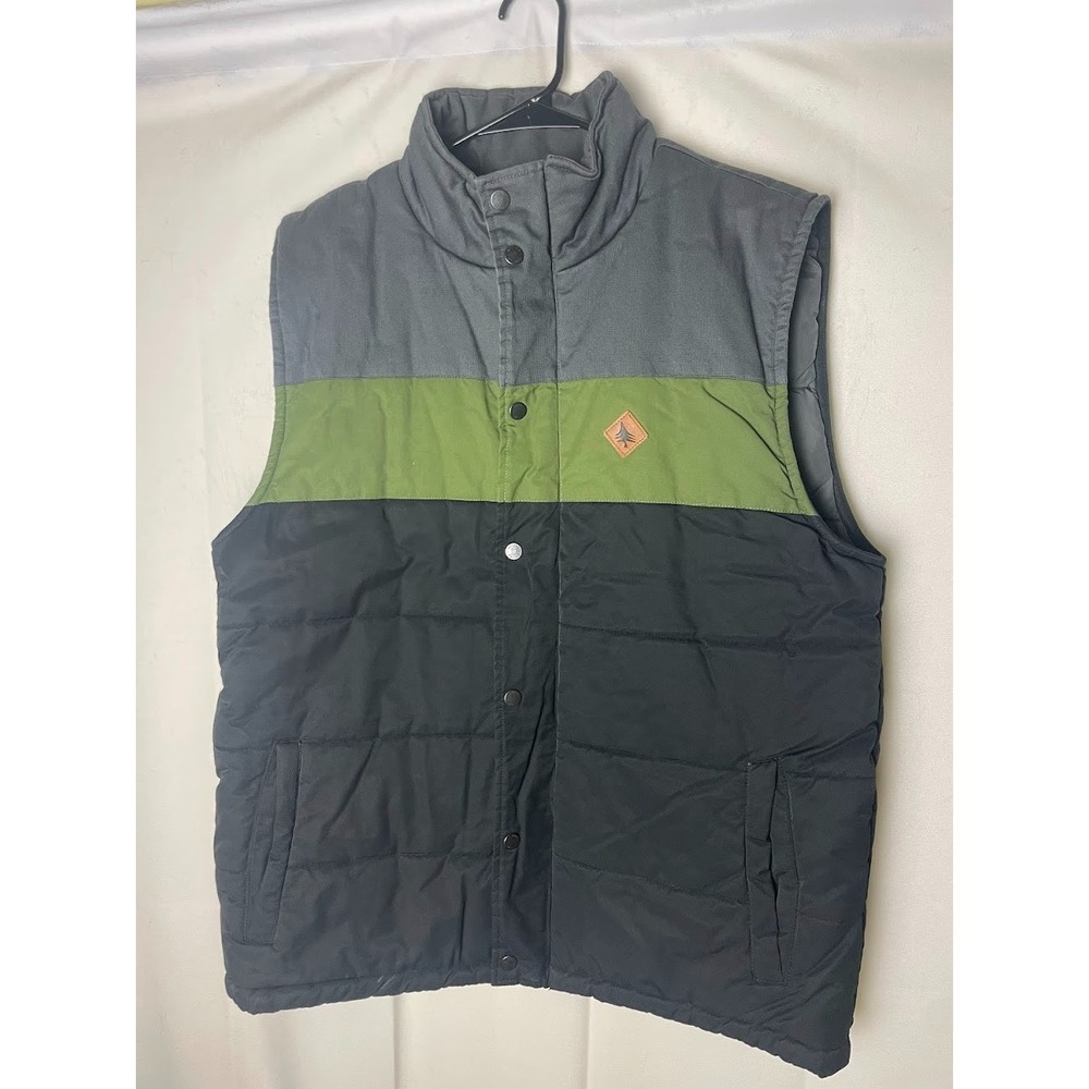 Hippytree Hunter Series Men's Full Zip Snap Button Vest Black Green Size XL - Picture 2 of 7